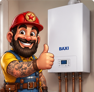 The Gas Man illustration for new boiler installations