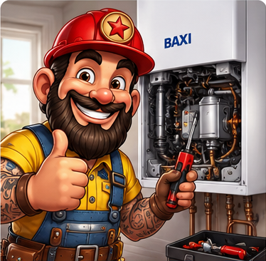 The Gas Man illustration for boiler repairs